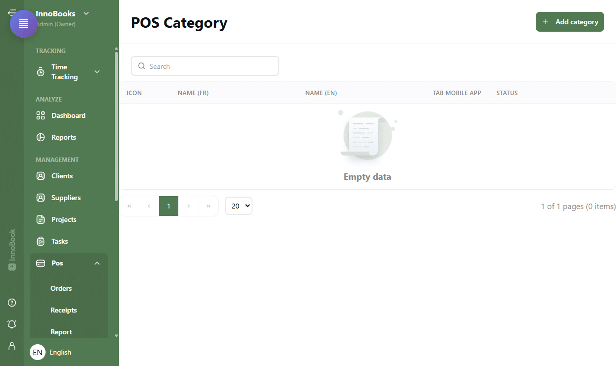 Organize your POS menu into categories