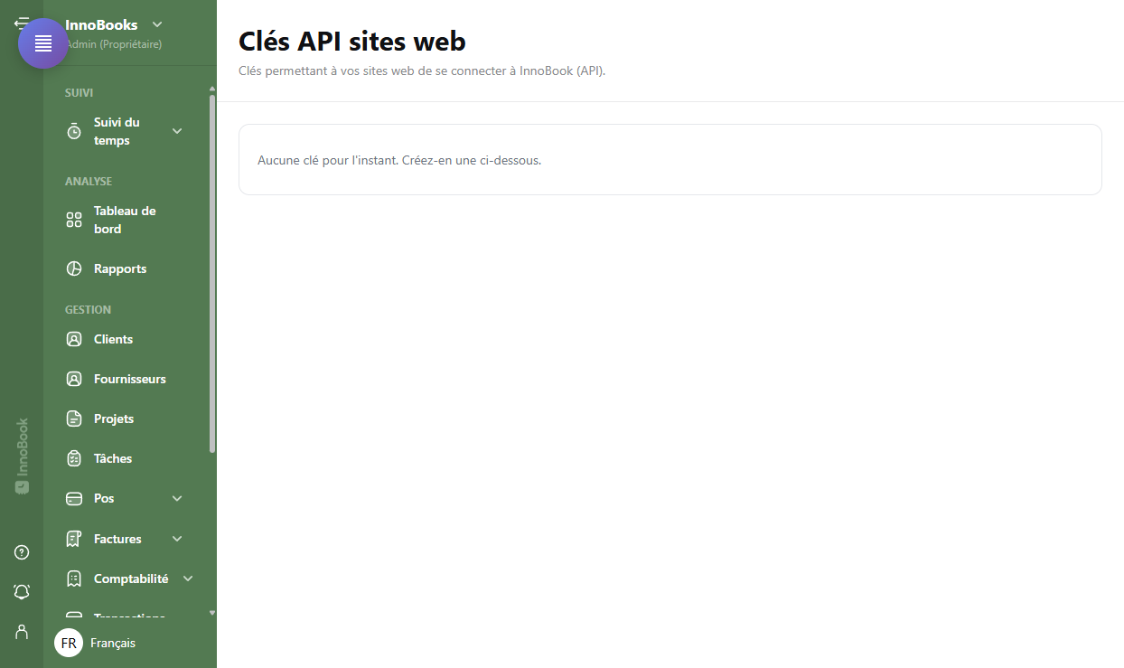Générer des clés API pour vos sites web