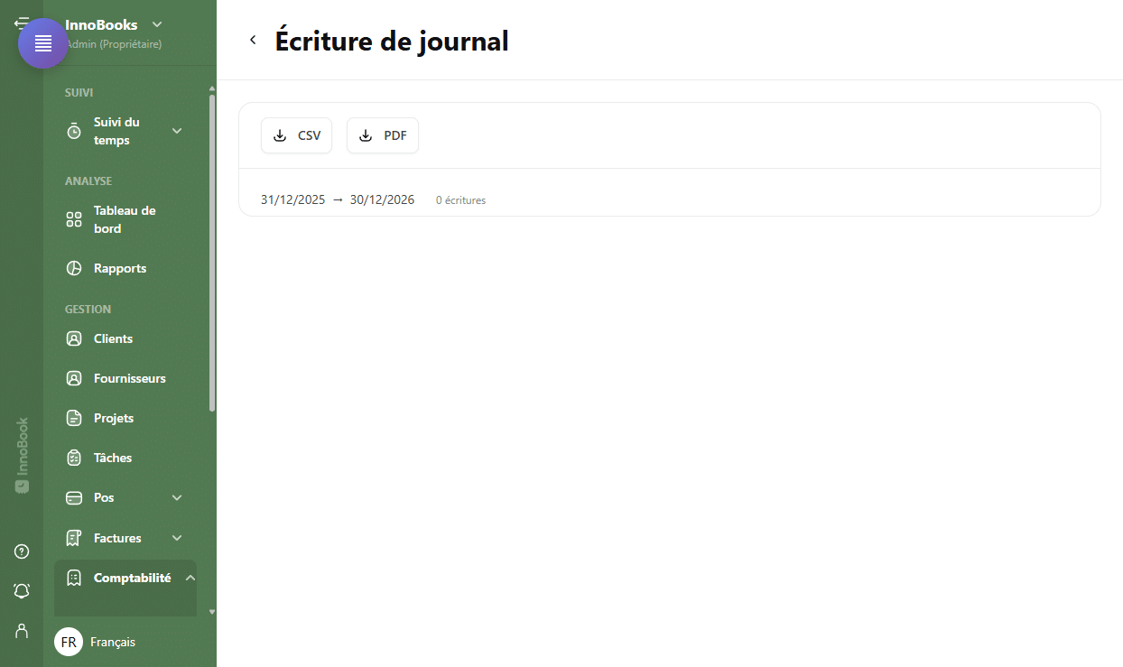 Consulter vos écritures de journal