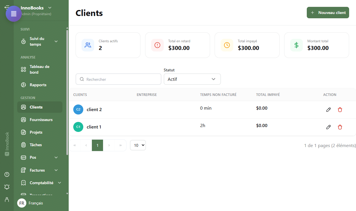 Gérer votre répertoire de clients