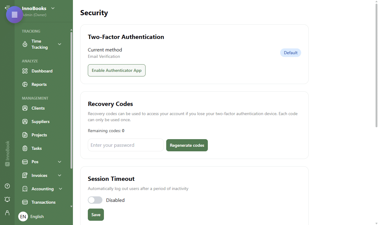 Secure your account with two-factor authentication