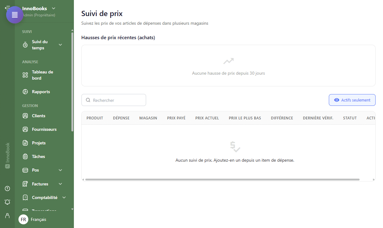 Surveiller les prix de vos fournisseurs