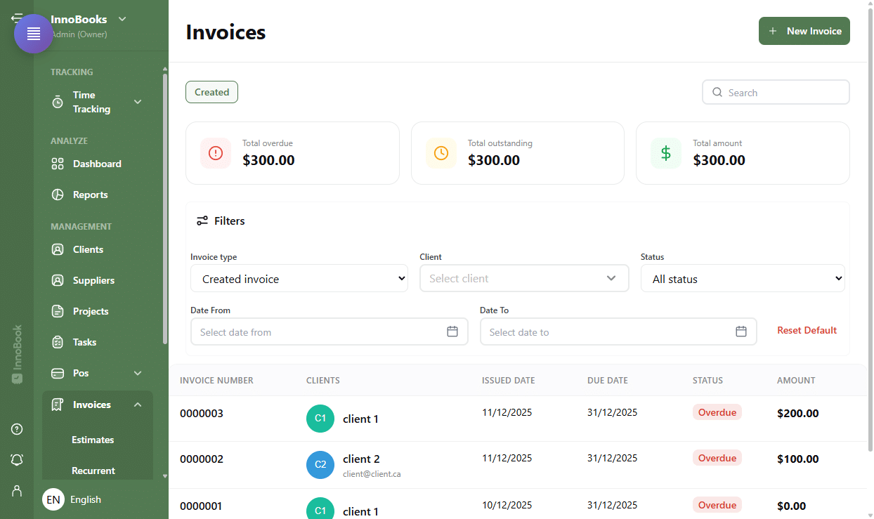 How to create and send an invoice