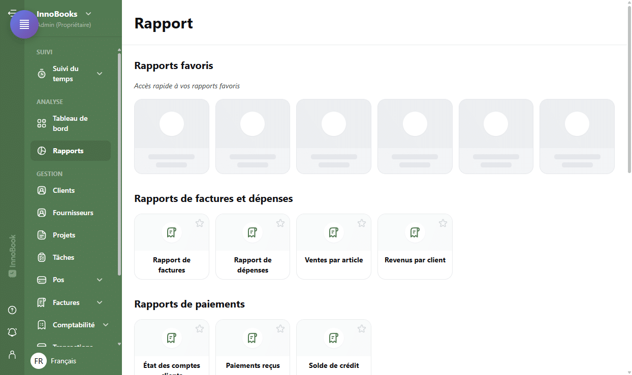 Naviguer et mettre en favori vos rapports