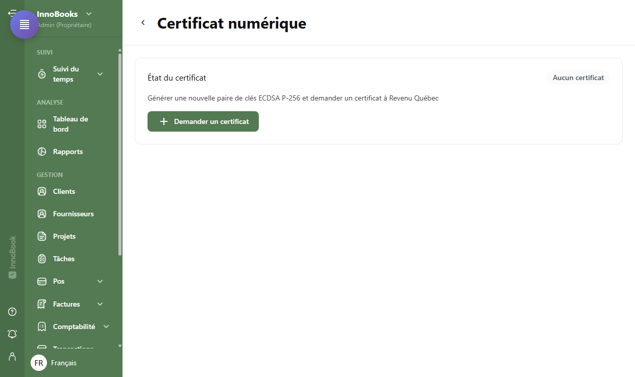 Installer votre certificat numérique de Revenu Québec