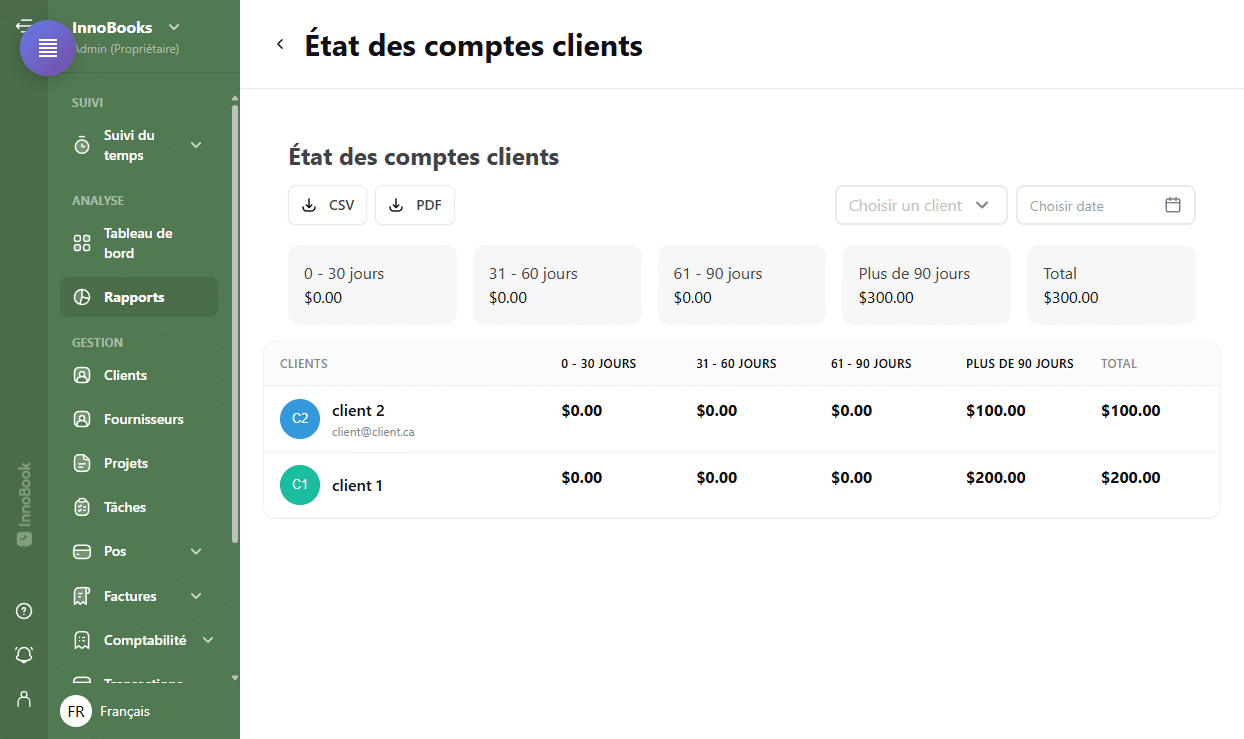 Suivre vos comptes clients en souffrance