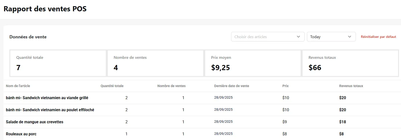 interface POS InnoBooks