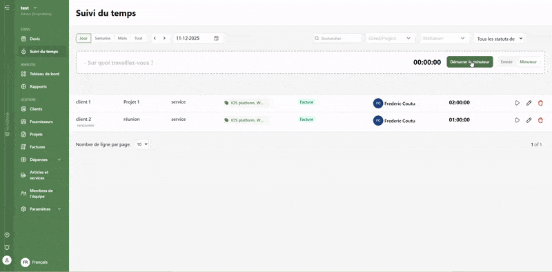 Animation de la fonctionnalité minuteur InnoBooks