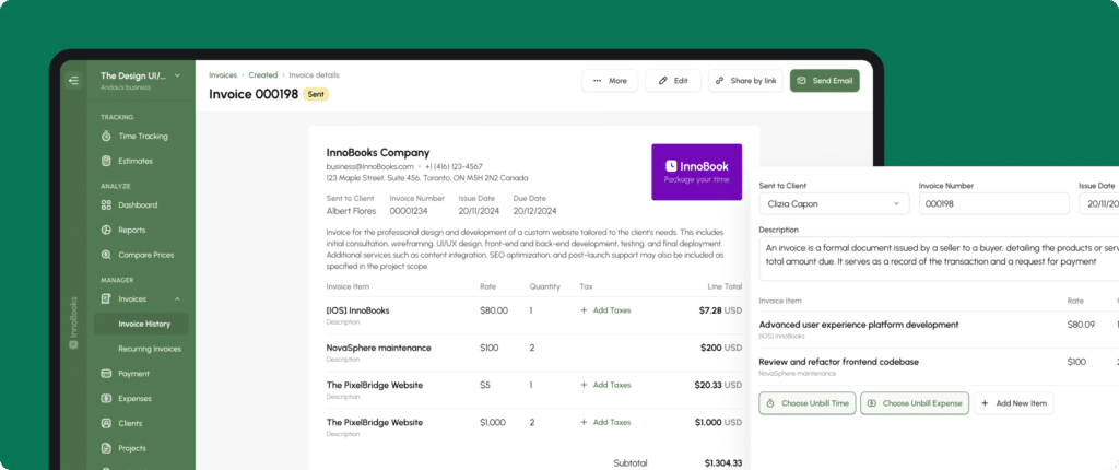 Gestion des factures avec InnoBooks