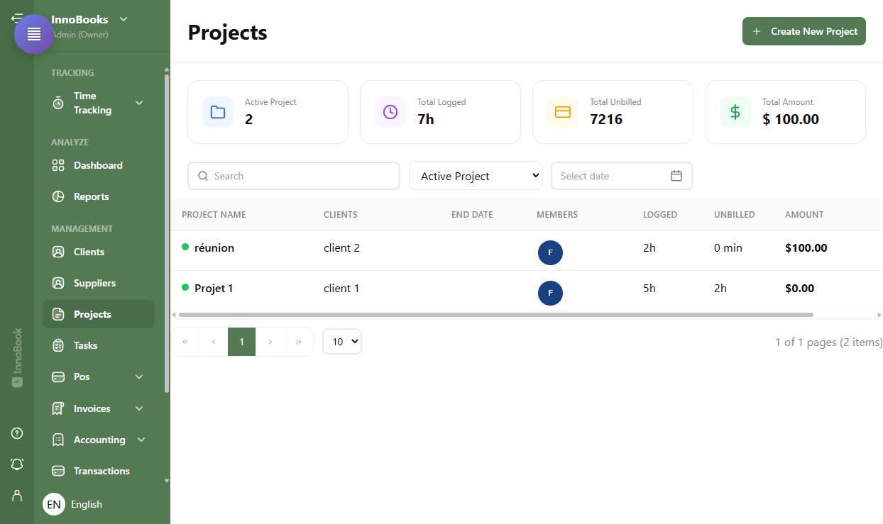 Create and manage a project